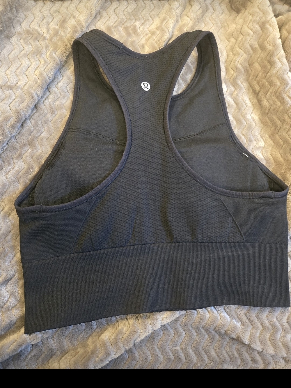 lululemon athletica Black Racerback Mesh-Back Sports Bra